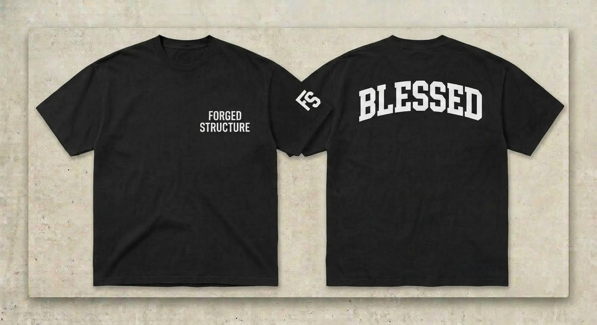 Forged Stature "BLESSED" Heavyweight Graphic Tee – White