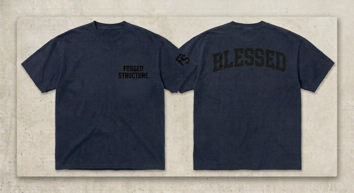 Forged Stature "BLESSED" Heavyweight Graphic Tee – White